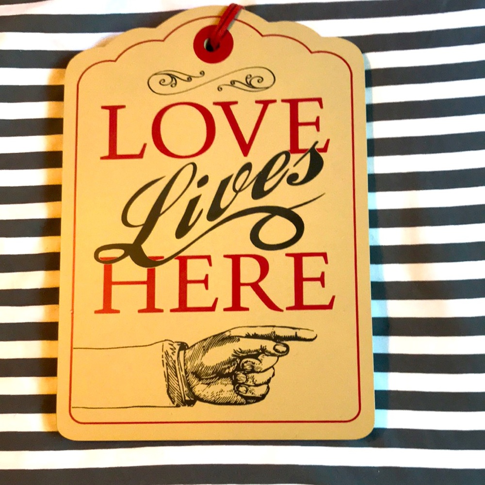 Love lives here sign/wedding decor